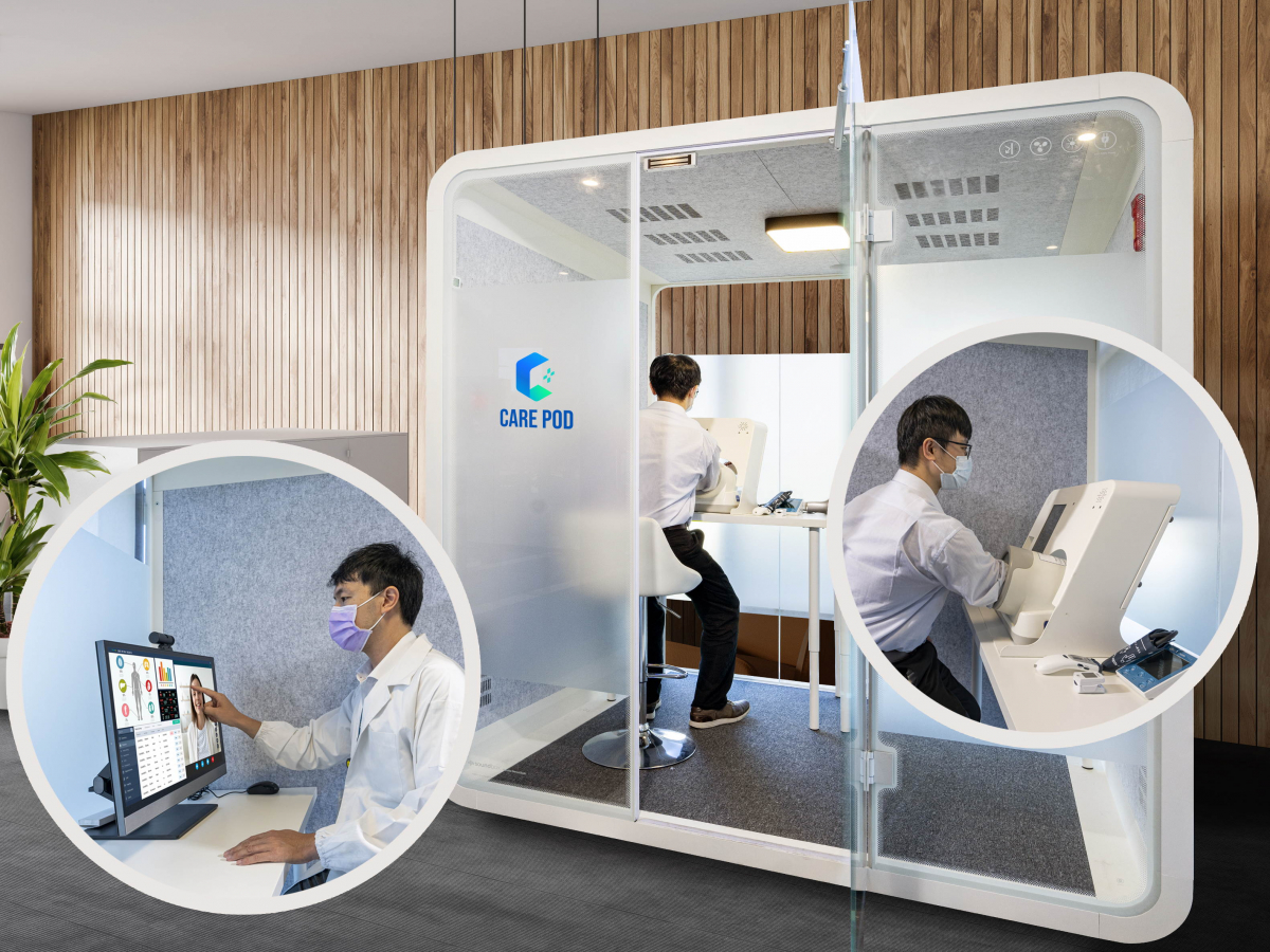 達擎于醫(yī)療科技展中展出＂遠距診療艙＂，以因應(yīng)醫(yī)療數(shù)字化及社會高齡化趨勢下、復(fù)診及慢性病患等族群對于遠距看診需求逐漸升高所推出的創(chuàng)新整合方案。多功能合一、高隱私性的遠距診療艙可根據(jù)病患端與醫(yī)師端的不同需求，提供彈性化及客制化功能，節(jié)省醫(yī)生和病患的精力及時間