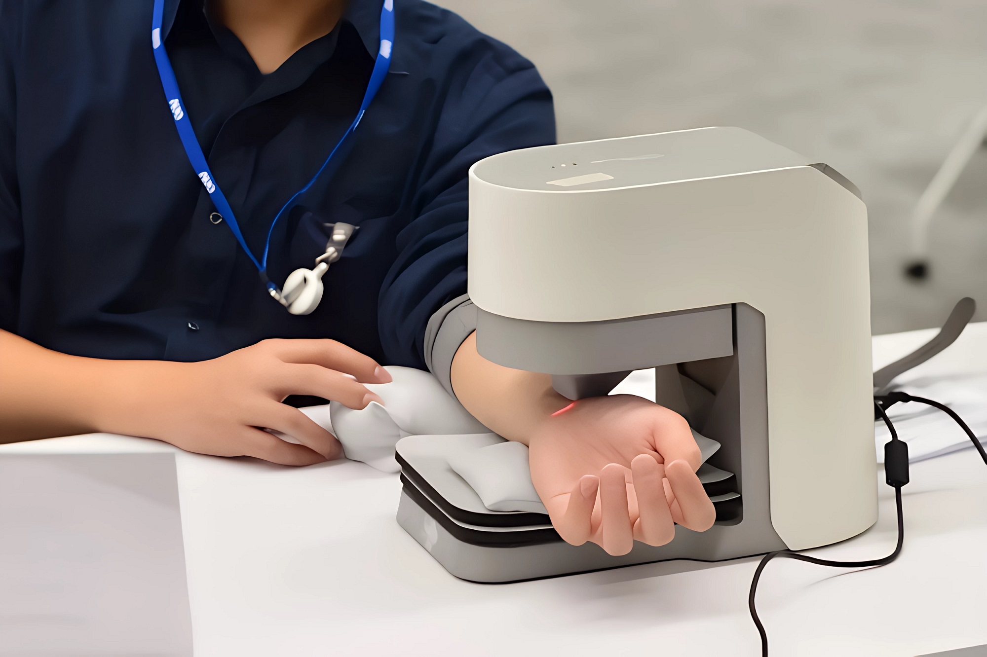 友達(dá)耘康中醫(yī)數(shù)位化檢測(cè)解決方案之脈象檢測(cè)系統(tǒng)採(cǎi)用高靈敏多點(diǎn)式壓力感測(cè)器，可真實(shí)還原「寸、關(guān)、尺」三部脈象量測(cè)結(jié)果