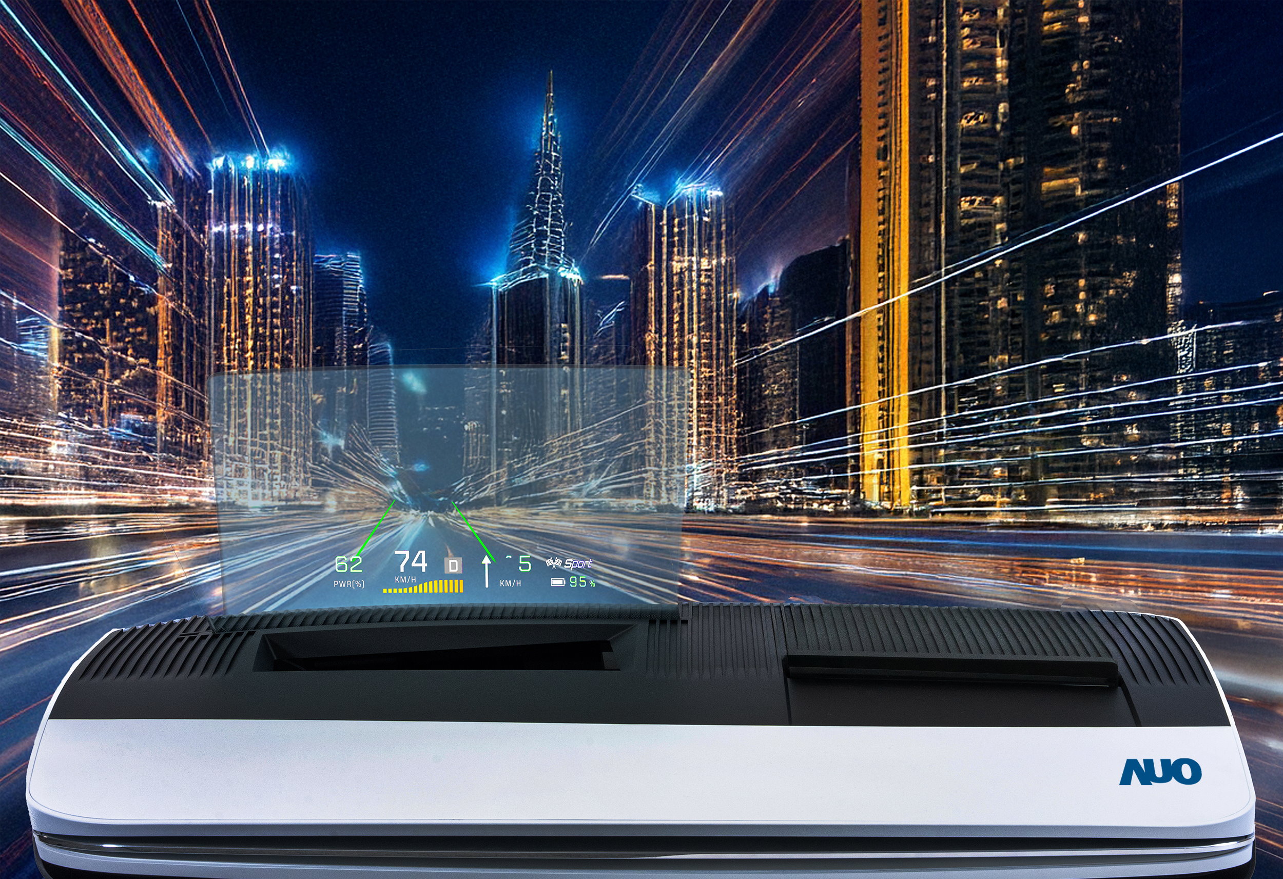 申博太陽城推出13吋Micro LED抬頭顯示器，提供高入眼亮度、高色彩飽和度的顯示質(zhì)量，在陽光下或黑暗中都清晰可見，并利用Micro LED模塊體積小的優(yōu)勢，解決車用空間有限的痛點